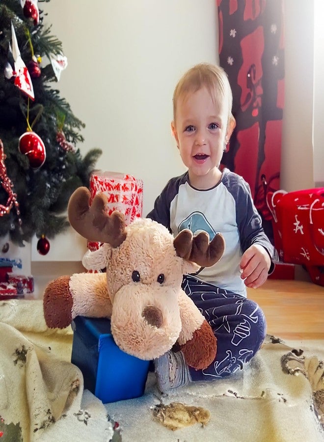 WEIGEDU Adorable Caribou Furry Reindeer Elk Moose Stuffed Animals Plush Toy for Kids Babies Boys Birthday Bedtime Decor, 13" Super Soft Brown - Image 5
